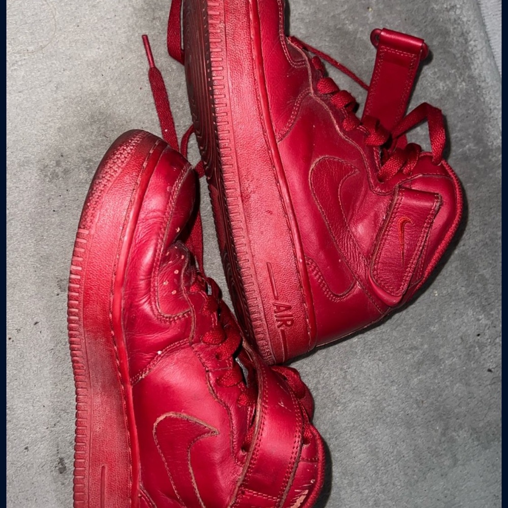 Nike Red Chunky Sole Sneakers